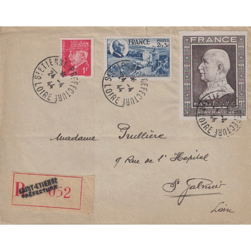 copy of PETAIN-No515 PERFORE LH SUR CARTE POSTALE PRIVEE.