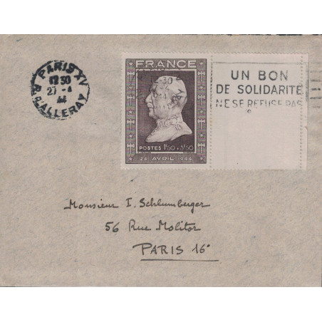 copy of TARN - MONTREDON-LABESSONNIE - PETAIN SUR LETTRE RECOMMANDEE 1er JOUR - LE 24-4-1944.