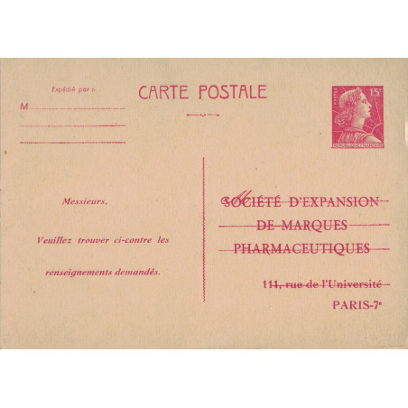 MULLER - 15F ROUGE - SOCIETE D'EXPANSION DE MARQUES PHARMACEUTIQUES PARIS.