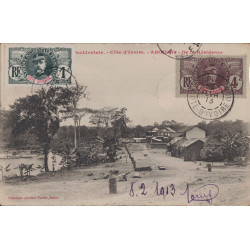 COTE D'IVOIRE - GRAND LAHOU - BEL AFFRANCHISSEMENT POUR LA FRANCE - 8 FEVRIER 1913.
