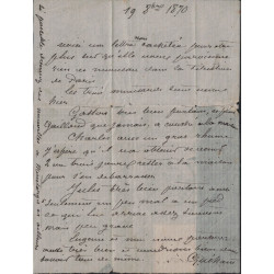 copy of BALLON MONTE - LE GENERAL UHRICH - AFFRANCHISSEMENT EMPIRE No29 ETOILE PLEINE - LE 18 NOVEMBRE 1870.