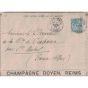 SAGE - 15c - LETTRE ANNONCE PUBLICITAIRE - LYON-GARE - RHONE - LE 27 MARS 1900.