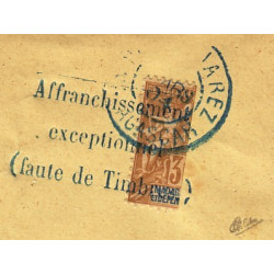 MADAGASCAR - DIEGO-SUAREZ - MOITIE DU N°34 30c GROUPE - GRIFFE FAUTE DE TIMBRES - LE 21 MARS 1904.