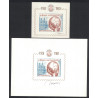 DECARIS ALBERT - GRAVURE VELIN + BLOC SOUVENIR DU MONDE DES PHILATELISTES - LES 2 AVEC SIGNATURE AUTOGRAPHE.