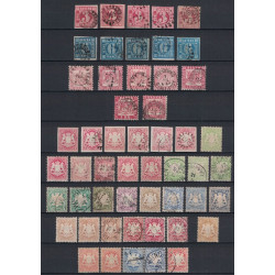 BAVIERE - OBLITERATIONS - ENSEMBLE DE 53 TIMBRES - QUELQUES NEUFS - FORTE COTE.