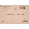 PARIS - R. ST LAZARE - POUR LA BANQUE D'INDOCHINE A SHANGHAI - VIA BRINDISI MANUSCRIT - AFFRANCHISSEMENT A 1F50 - RARE.