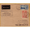 COCHINCHINE - SAIGON CENTRAL - 1er COURRIER AERIEN SURTAXE SAIGON-HONGKONG VIA AIR FRANCE - LE 5-10-1938.