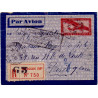 copy of COCHINCHINE - CHAUDOC - COURRIER RAPIDE EMERAUDE SAIGON-PARIS - LE 3-1-1934.