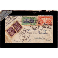 copy of COCHINCHINE - CHAUDOC - COURRIER RAPIDE EMERAUDE SAIGON-PARIS - LE 3-1-1934.