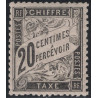 TAXE No017 - 20c NOIR** - AVEC GOMME D'ORIGINE SANS CHARNIERE- RARE - COTE 500€.