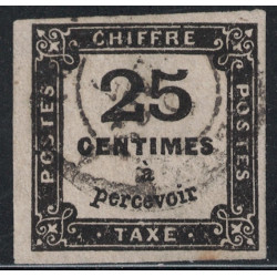 copy of TAXE No005 - 25c NOIR - OBLITERE.