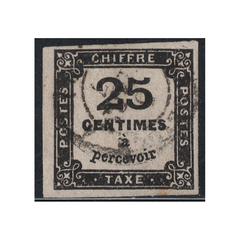 copy of TAXE No005 - 25c NOIR - OBLITERE.