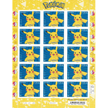 BLOC FEUILLET 2024 - POKEMON - AVEC COIN DATE - NOUVEAU - DERNIER EN STOCK..