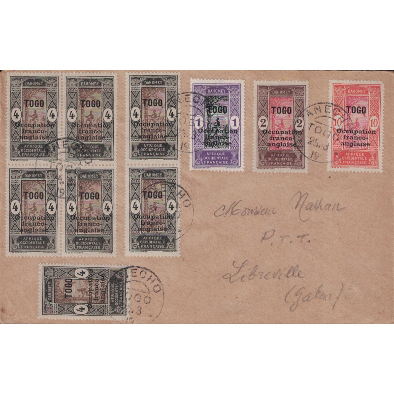 copy of TOGO - OCCUPATION FRANCAISE - ANECHO LE 7-1-1917 -SUPERBE ENVELOPPE POUR LA SUISSE