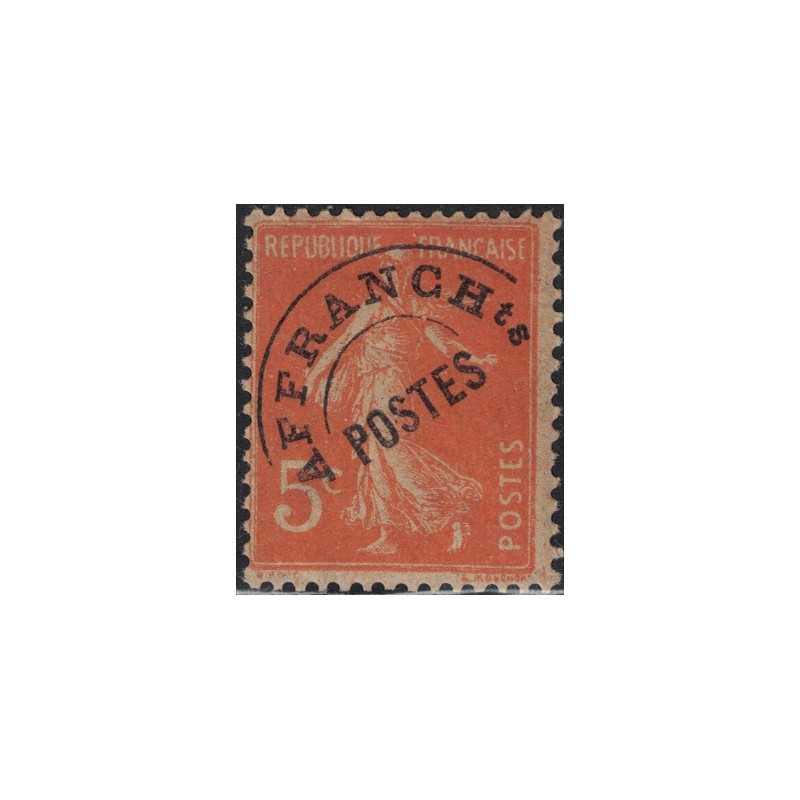 PREO No050 - SEMEUSE 5c - SANS TRACE DE CHARNIERE - COTE 130€.