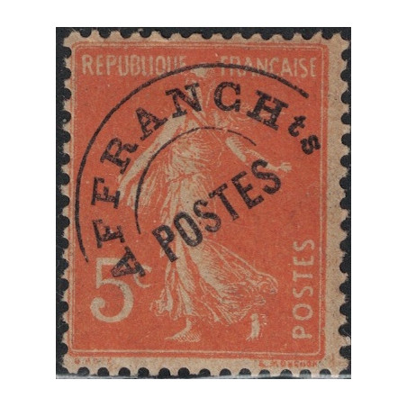 PREO No050 - SEMEUSE 5c - SANS TRACE DE CHARNIERE - COTE 130€.