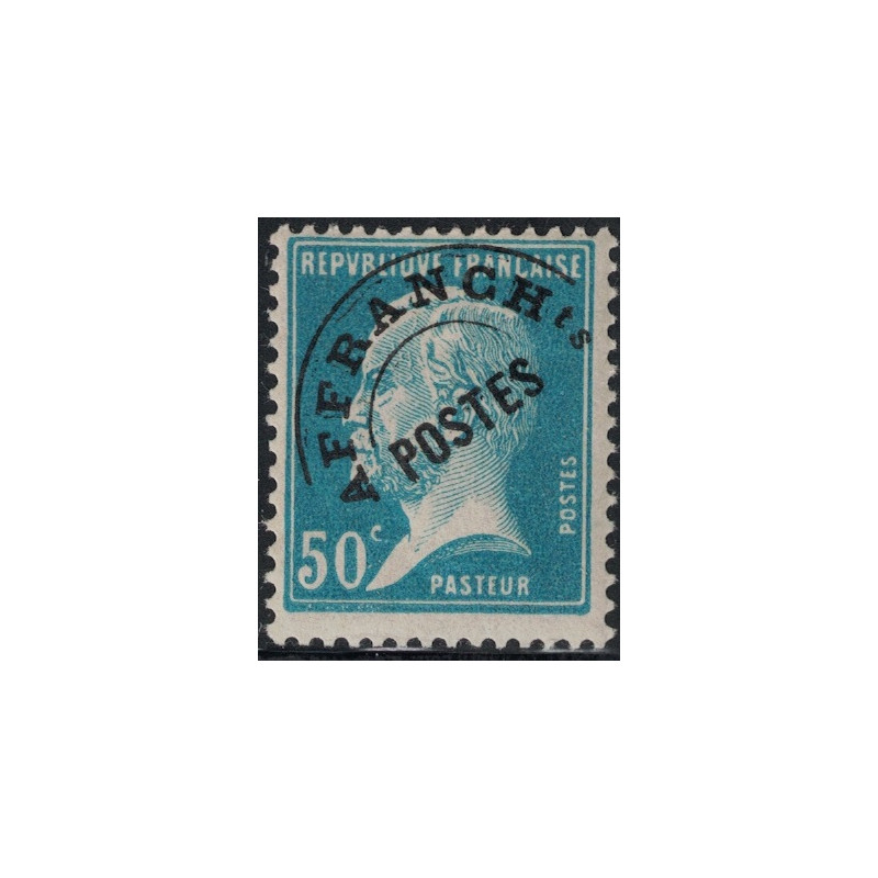 PREO No068 - PASTEUR 50c - SANS TRACE DE CHARNIERE - COTE 300€.