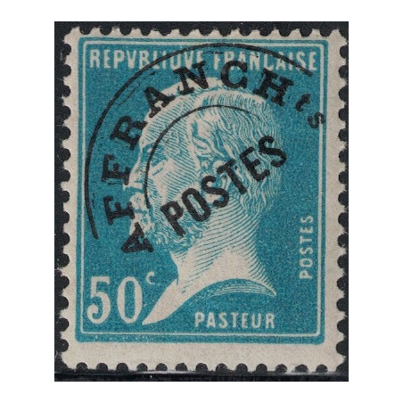 PREO No068 - PASTEUR 50c - SANS TRACE DE CHARNIERE - COTE 300€.