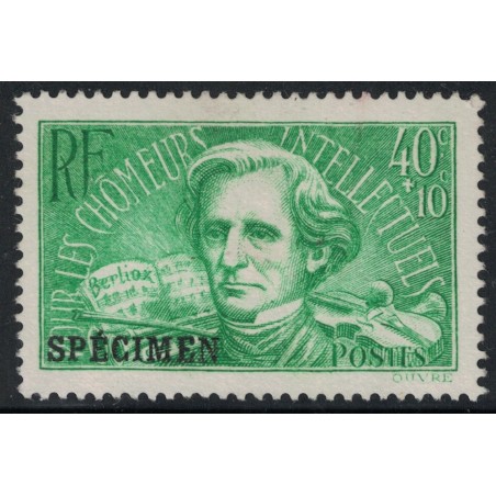 No331a - HECTOR BERLIOZ - SURCHARGE SPECIMEN - TOUJOURS SANS GOMME - COTE 100€. -