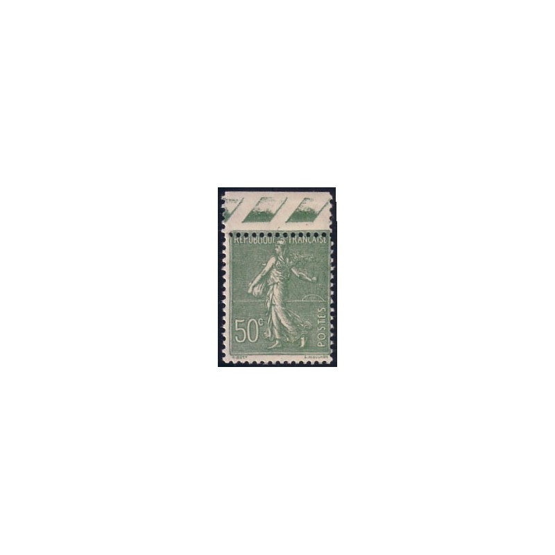 No0198 - SEMEUSE LIGNEE 50c OLIVE BORD DE FEUILLE - NEUF**.