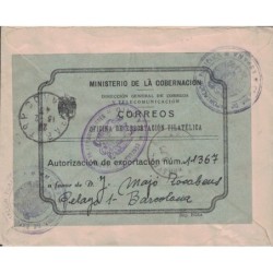 ESPAGNE - MADRID - LETTRE RECOMMANDEE POUR LE MARRAKECH - MAROC - VERSO ETIQUETTE DES DOUANES - 10-2-1943.