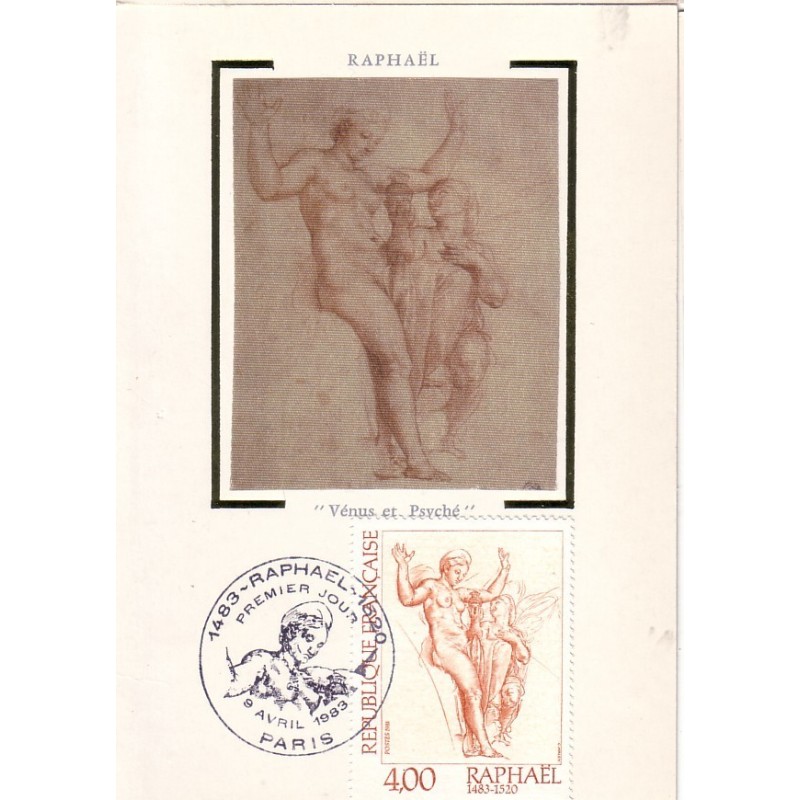 CARTE MAXIMUM - RAPHAEL - PARIS 1983.