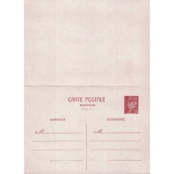 PETAIN - 1F20 - ENTIER POSTAL AVEC REPONSE PAYEE - COTE 125€.