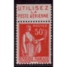 No0283 - TYPE PAIX - 50c AVEC BANDE PUB UTILISEZ LA POSTE AERIENNE..