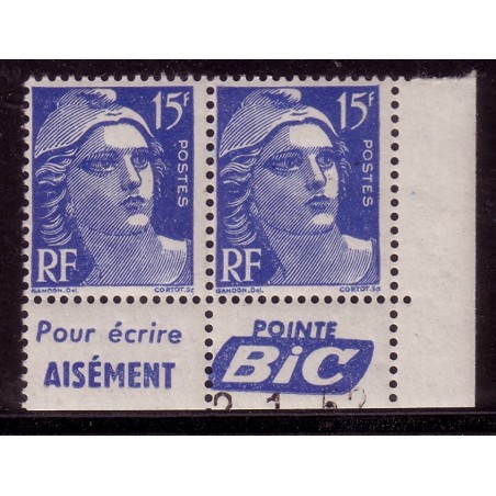 No0886 - GANDON - PAIRE AVEC PUB BIC EN BAS.