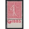 No0199 - SEMEUSE 50c ROUGE- BANDE PUB GIBBS (P1).