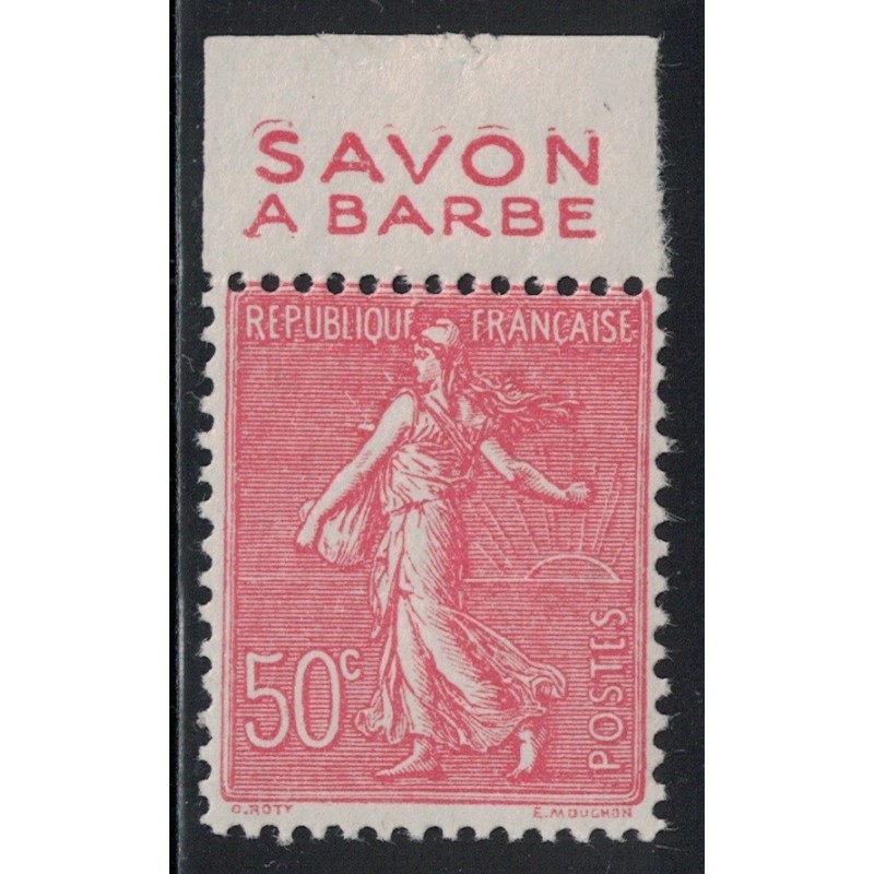 No0199 - SEMEUSE 50c ROUGE- BANDE PUB SAVON A BARBE (P1).