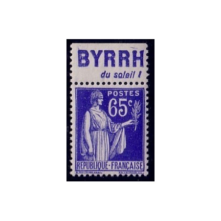 No0365 - TYPE PAIX 65C AVEC BANDE PUB BYRRH - (R).