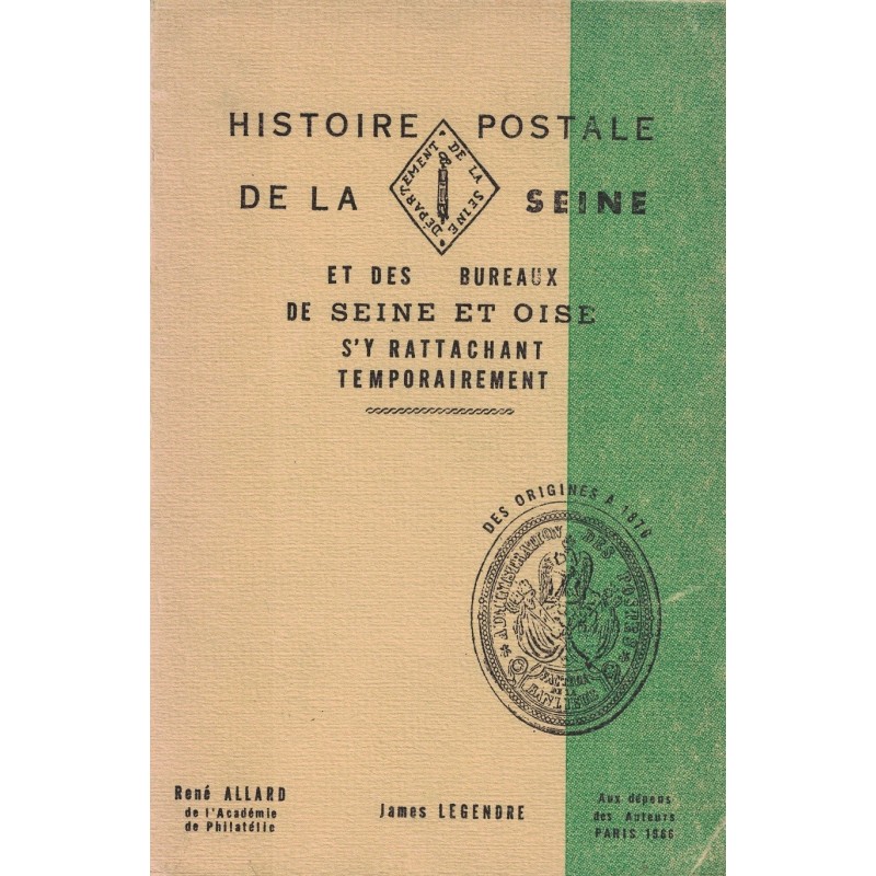 SEINE - SEINE ET OISE - HISTOIRE POSTALE - J.LEGENDRE - 1966