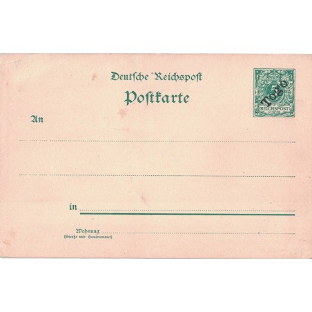 TOGO ALLEMAND - ENTIER POSTAL NEUF.